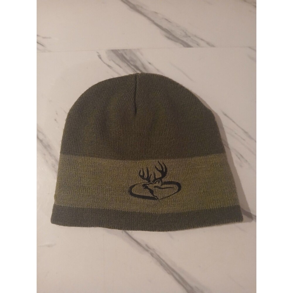 Primos Hunting Calls Embroidered Green Stripe Logo Emblem Beanie Men's One Size